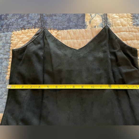 Black Suede Vintage 1980’s Dress - Picture 5 of 7